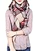 Warm Women Blanket Scarf Oversized Tassel Tartan Wrap Shawl Plaid Cozy Checked Pashmina