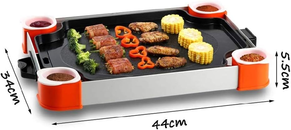 review NILINMA Korean-style Barbecue Grill, Teppanyaki Electric Barbecue Grill Household Multifunctional Durable Electric Barbecue Pot