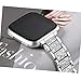bayite Bling Bands Compatible with Fitbit Versa/Versa 2/Versa Lite for Women, Dressy Metal Bracelet Rhinestone Jewlery Wristband, Silver
