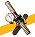 BoG Products Bicycle Floor Pump with Pressure Gauge for Presta & Schrader valves Large Diameter for Quicker Inflation 75PSI Rating Space Saving Folding Base