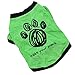 Binmer(TM)Dog Clothes New Cute Dog Pet Cat Spring Summer Pet T-Shirt Clothes Puppy Clothing (Green, M)