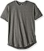Southpole Boys' Big Short Sleeve Basic Scallop Tee with Side Zipper Details