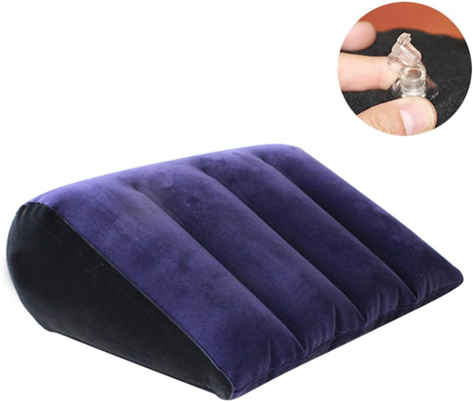 Cucheeky Cushion Pillow, Portable Multifunctional PVC Inflatable Washable Flocking Pillow for Couples Home Office Car Travel
