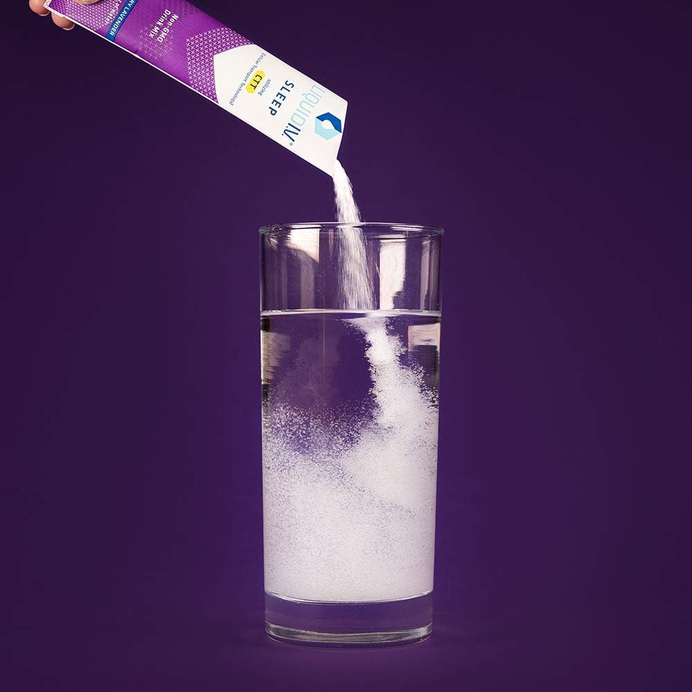 Liquid I.V. Sleep, Clean Sleep Support, Fast Acting, Natural Melatonin, L-theanine, Valerian Root, Sleep Aid (Blueberry Lavender, 10): Health & Personal Care