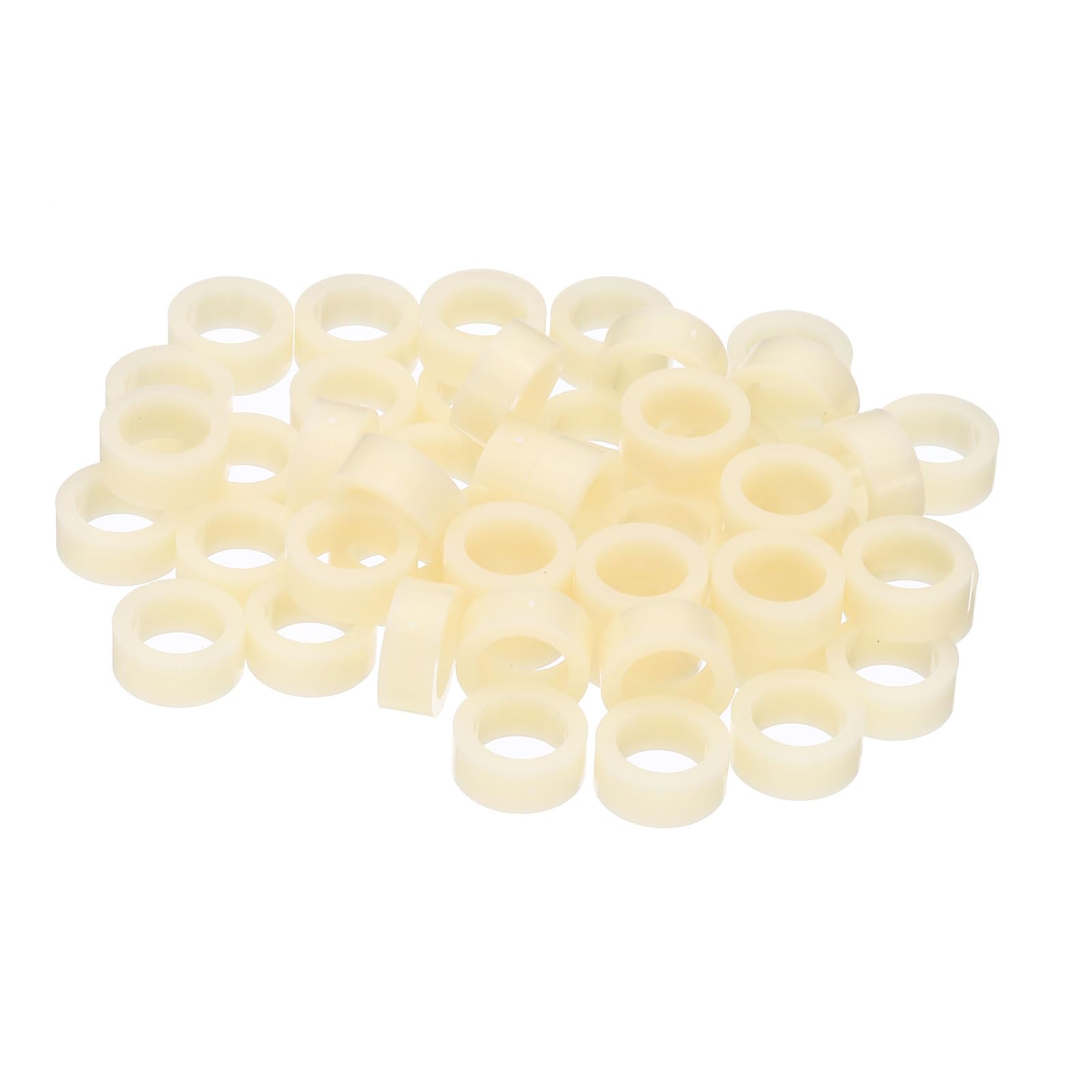 PATIKIL M8 Round Spacer Washer Set, 50 Pcs 8.2mm ID, 12mm OD, 5mm Length Plastic Standoff for M8 Screws โ image 1