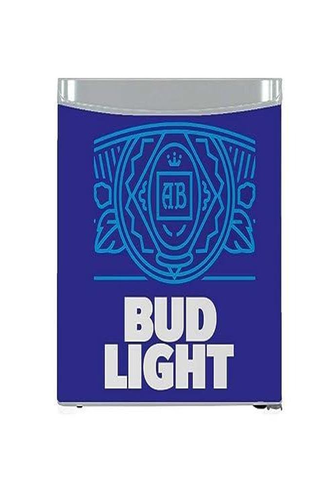 FR109BULT Bud Light, Mini Fridge with Freezer-1.6 Cu Ft Compact Small Beverage Drinks Refrigerator with Reversible Doors-Perfect for Office, Home, Dorm, or Games Room
