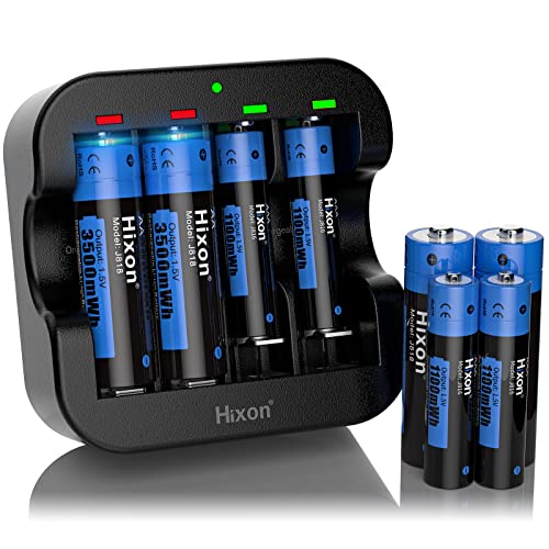 Hixon Rechargeable AA&AAA Lithium 1.5V BatteriesFullRecharged