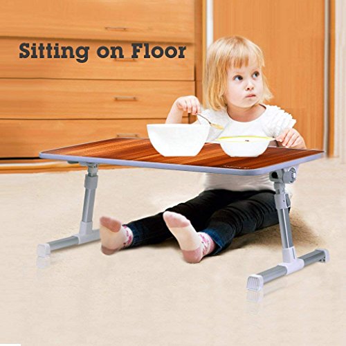 [Large Size] Neetto Height Adjustable Laptop Bed Desk, Portable Laptop