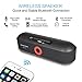 Bluetooth Speakers, IWAVION Portable Wireless Stereo Speaker Built-in Mic FM Radio Super Bass Support Micro TF SD Card/USB Input/AUX Line-In, Compatible with iPad/iPhone/Samsung and More (Black)