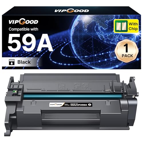 VIPGOOD 59A (With Chip) Compatible Toner Cartridges for HP 59A CF259A 59X for LaserJet Pro MFP M428 M428fdw M428dw M428fdn M428m (Black, 1-Pack)