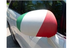 AZ FLAG - Italy Car Mirror Flag - 2 Pieces - Polyester and Spandex Italian Small Flag for Car Mirrors - Elastic