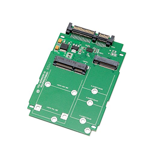 M.2 B-Key SATA or Mini-SATA mSATA SSD to SATA III 2.5 Adapter, Convert mSATA or M.2 SATA SSD to a 2.5