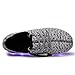 Dear-Queen 7 Colors Unisex LED Shoes Luminous Flashing USB Charging Sneakers colorful Light Up Glowing Casual Flat Shoes DQ07G-42