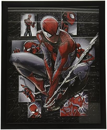 Edge home Products XA12SP Spider-Man 12.5" x 15.25" 3D Molded Shadowbox Art