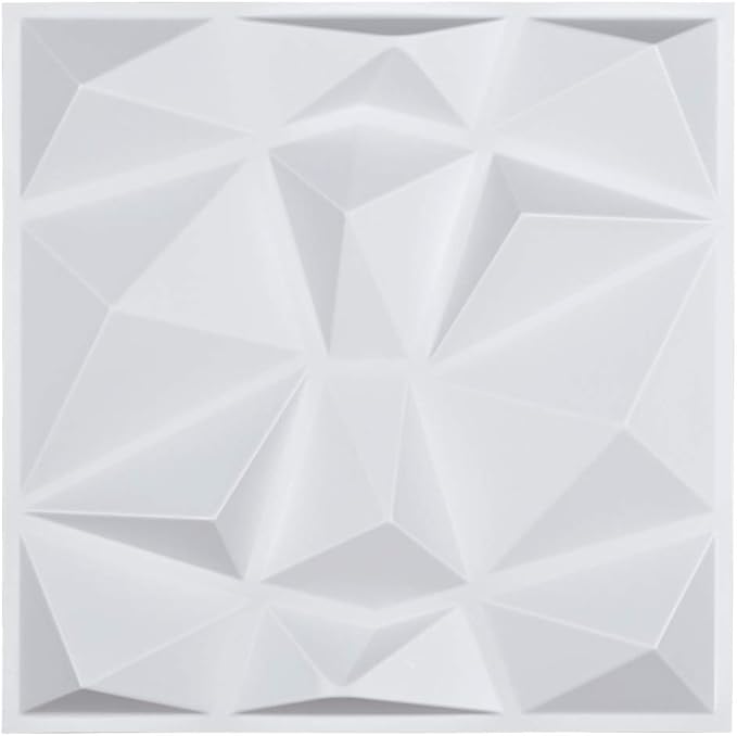 Art3d Decorative 3D Wall Panels in Diamond Design, 12"x12" (33 Pack