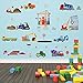 Big City Construction Wall Decals - Wall Art for Kids Rooms - Fun Trucks Cranes and Building Vehicles
