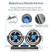 Electric Car Fan, Dual Head 2 Speed 12V Cooling Air Circulator - 360 Degree Rotatable Auto Fan for Sedan SUV RV Boat Auto Vehicles Golf Cart by Blu7ive