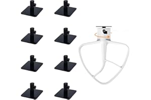 JFGLORIX Stand Mixer Attachment Holders, Mixer Accessories Hooks Compatible with Kitchenaid All Stand Mixer Attachment for Storing Flex Edge Beater, Egg Stirrer, Dough Hook, More Accessories (Black-8 Pack)