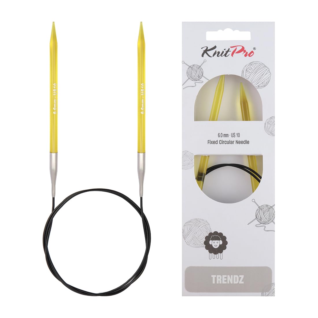 KnitPro Trendz Fixed Circular Needles 32" (80cm) | 6.00mm