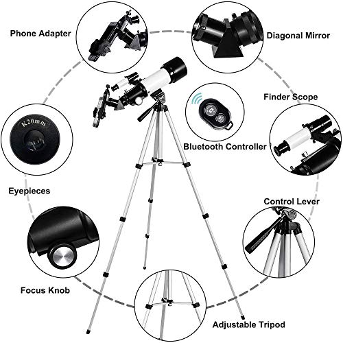 ToyerBee Telescope for Kids& Adult& Beginners70mm Aperture 400mm