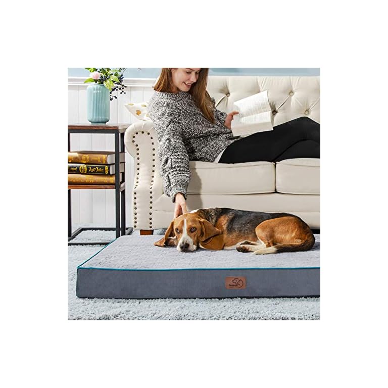 Bedsure Orthopedic Memory Foam Dog Bed for Medium Dogs, Tempurpedic Dog