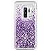 Caka Galaxy S9 Plus Case, Galaxy S9 Plus Glitter Case Liquid Series Luxury Fashion Bling Flowing Liquid Floating Sparkle Glitter Soft TPU Case for Samsung Galaxy S9 Plus (Purple)