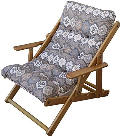 Liberoshopping Armchair Chair Sun Lounger Relax 3 Positions of Wood Folding Padded Chair Cushion with 100 cm Color As In The Picture Sofia