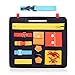 VERGILIUS Toddler Busy Board - Montessori Basic Skills Activity Board for Fine Motor Skills & Learn to Dress - Educational Learning Toys for 2 3 4 Year Old Toddlers - Sensory Toy for Airplane or Car