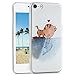 MOLLYCOOCLE iPod Touch 6 Case, Cat and Fish Fall in Love Painted Pattern Case for iPod Touch 5 with Phone Screen Pen and Phone Dust Plug -3Pcs