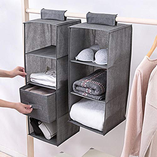 Blue Stones Household Creative Hanging Organizer Drawer Box Holder Cloth Underwear Bra Women Towels Storage Supplies Wardrobe Closet Case - Thumbnail 2