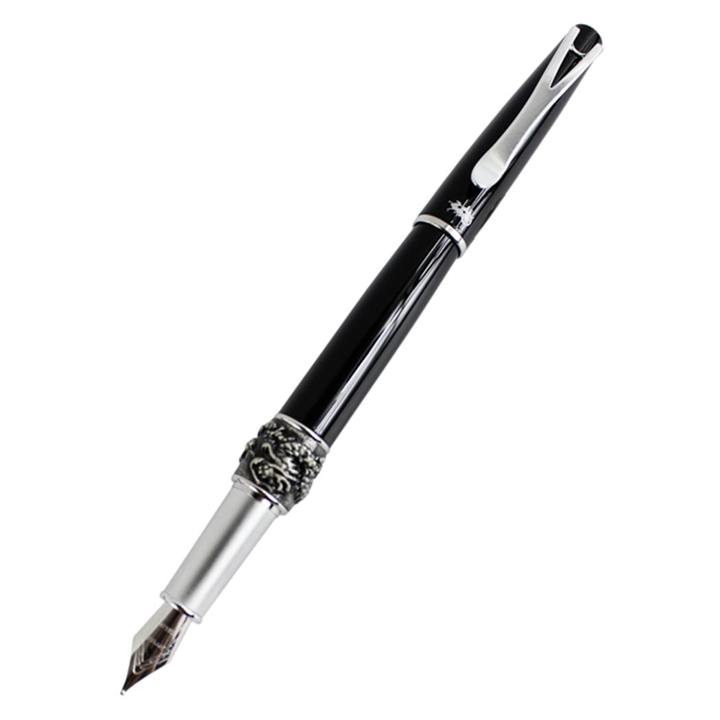 Gullor Classic Hovering Dragon Fountain Pen Y2 Original Pen Pouch Gift Box Set - Black
