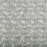 Minky Rosebud 60 Inch Fabric by the Yard (F.E. (Grey)