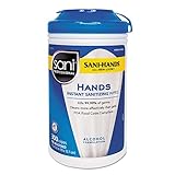 Sani Professional P92084 Sani-Hands with Tencel Sanitizing Wipes, 7.5