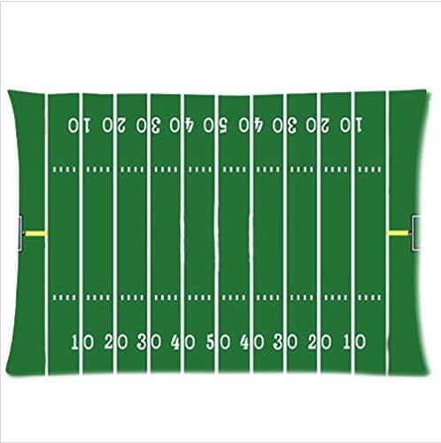 Custom amazing green football field pattern Pillowcases,150 Thread Count,20x30 inches (One Side ) by football field pillowcase