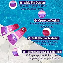 Gugmoy Kids Swim Fins,Comfortable Silicone Flippers