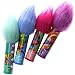 Townley Girl Trolls Lip Balm with Hair, 4 Count