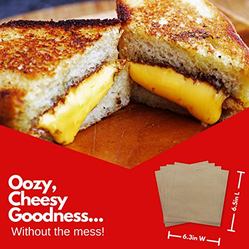 Premium Non Stick Toaster Bag (4pk) - Grilled Cheese Toaster Bags Heat Resistant, Reusable & Easy to Clean - Ultimate NO MESS Sandwich Toaster - Ideal for Gluten Free Celiac Travel Dorm Office