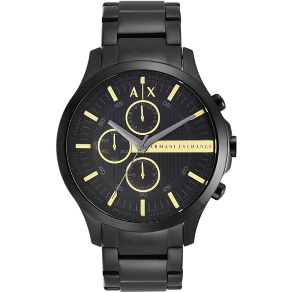 Amazon.com: A|X Armani Exchange Men's Chronograph Black Leather