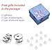 Feramox Round Cubic Zirconia Studs Simulated Birthstone Stud Earrings for Women May