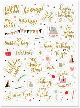 CURRENT Birthday Word Stickers 