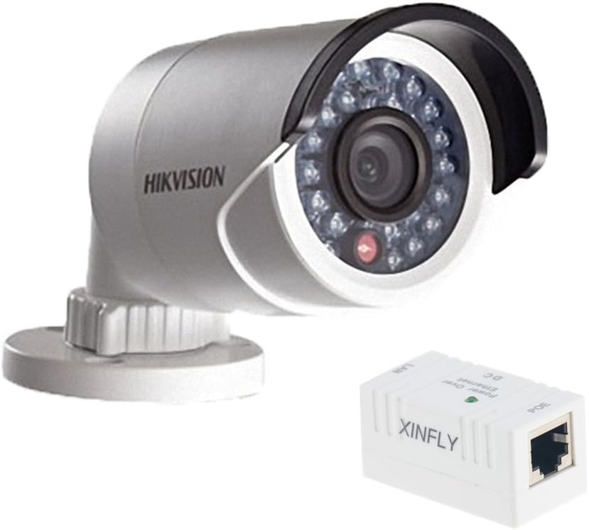 Hikvision Mini Bullet IP Camera DS-2CD2035-I Replace DS-2CD2032F-I HD 3MP 1080P H.265 HEVC POE IR CCTV Camera 6mm Lens Attach with a XINFLY POE Injector