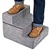 Best Pet Supplies Foldable CertiPUR-US Certified Foam Pet Stairs/Steps, 3-Step (H: 16.5″), Gray Linenthumb 2