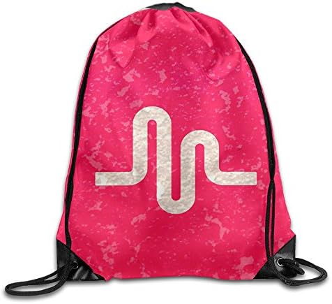 HOTCY Musically Logo Gym Sack Bag Drawstring Backpack Sport Bag