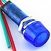 YuCo YC-9WRT-1B-24-10 9mm Led Indicator Miniature Pilot Light 24V AC or DC,  Blue