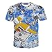 FaPlus Men's Fashion Money Dreams 3D Print Short Sleeve T-Shirts