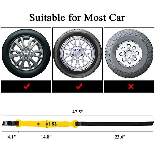 Dolloly Snow Tire Chains Anti Slip Chain Mud Chains Anti-slip Chains for Cars Truck SUV Tire Emergency Winter Driving 10PCS