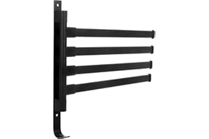 VILLFUL Aluminum Foldable Clothes Drying Rack with 360-Degree Swivel for Rv Ladder Mount and Camping Laundry