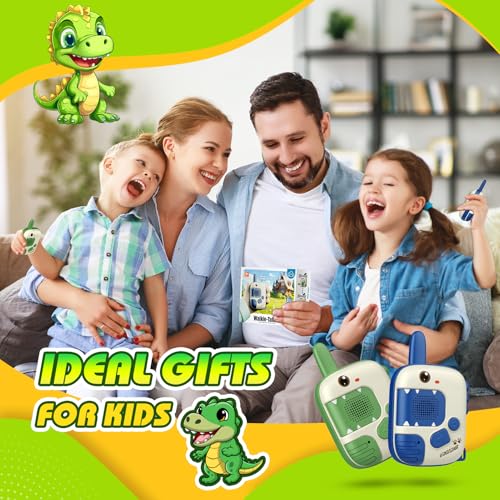Walkie Talkie Children, Dinosaur Toy from 3 4 5 6 7 8 Years Boy Gift Ideas Walky Talky Gift Boy 3-8 Years Outdoor Games for Boys Radio Children's Toy Easter Gifts Children