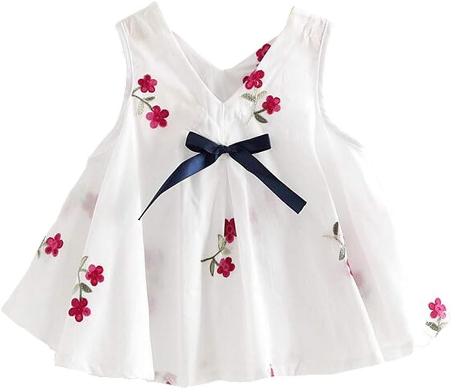 YWLINK Toddler Girls Clothes Newborn, Kids Baby Princess Dress Sundress Children's Sleeveless Embroidered Watermelon Flower Dress Colorful Tutu Christening Gowns♛Baby Girls 0-24m♛