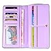Women Long Clutch Wallet PU Leather Handbag Ladies Purse Large Capacity Multi Card Cellphone Holder Organizer with Zipper Closure Valentine’s Gift Gottowin (Lilac)